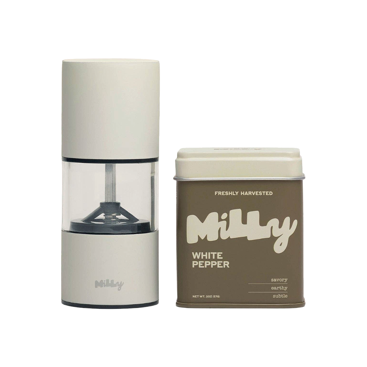 Fresh Pepper & Ceramic Mill Starter Set - White