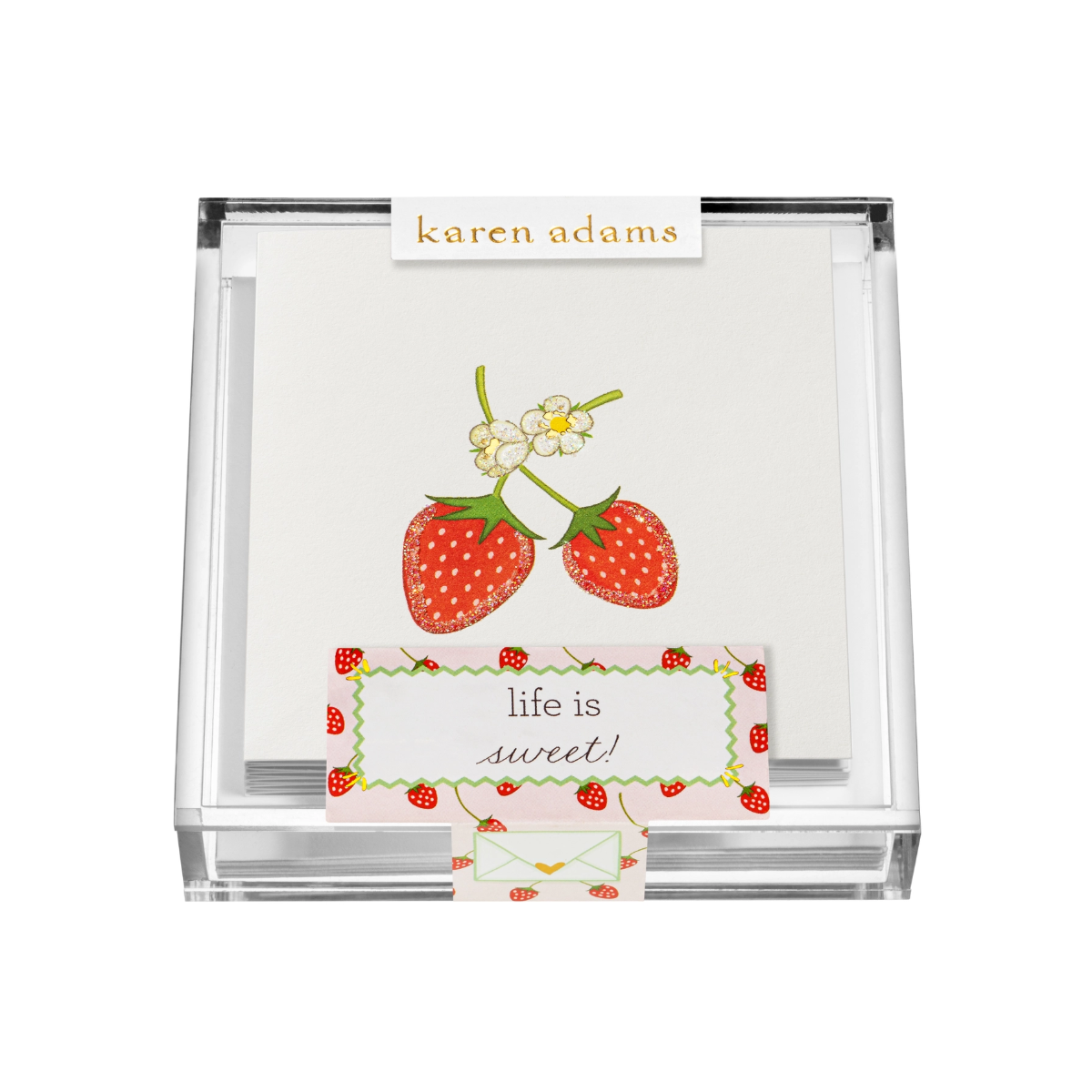 Gift Enclosures Box of 6 - Strawberry