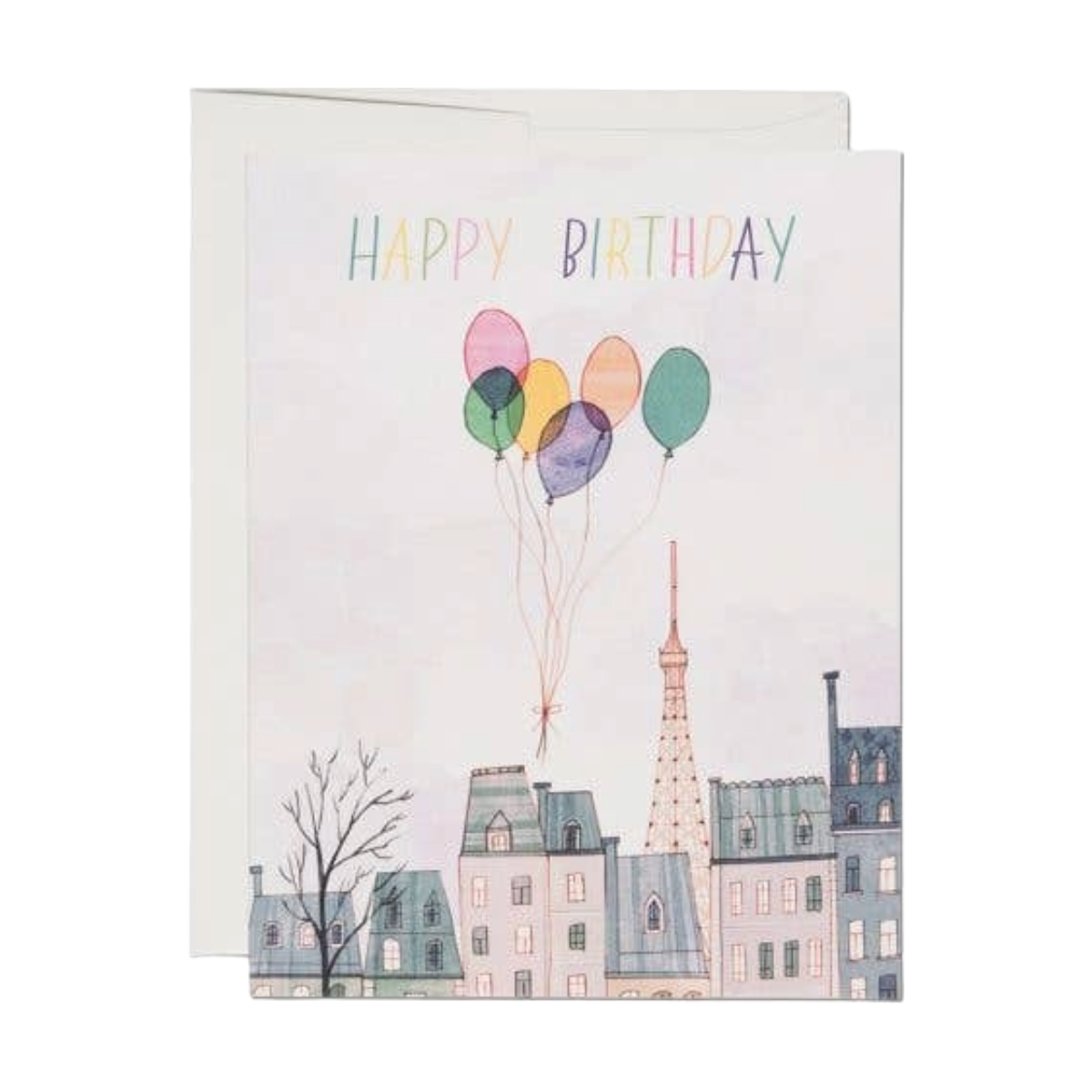 Paris Balloons Birthday Card
