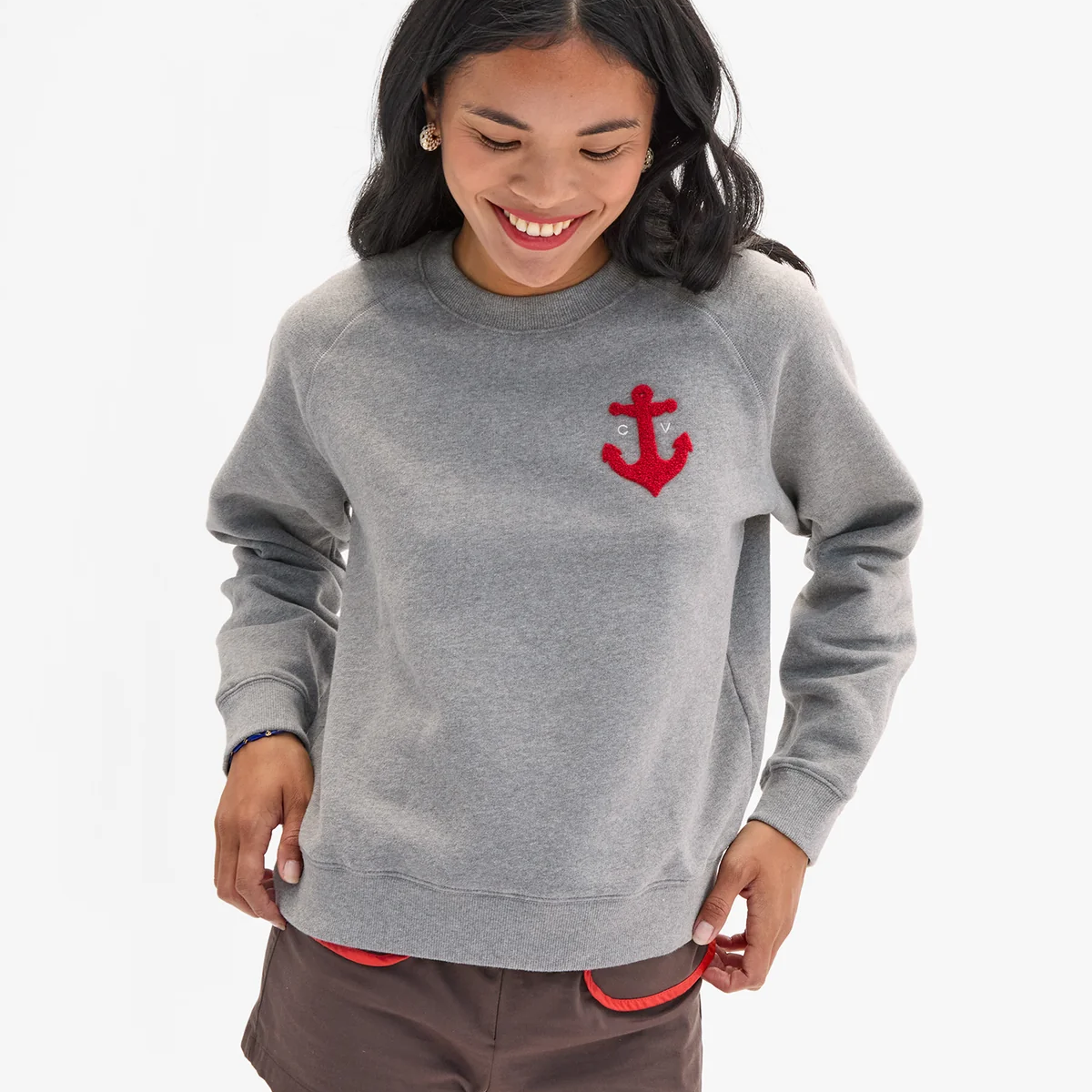 Le Court Sweatshirt - Petit Chenille Anchor