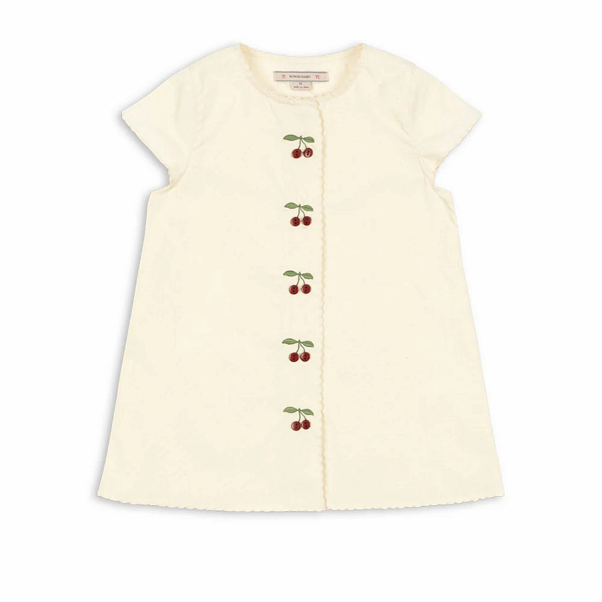 Evia Cherry Dress - Cloud Cream