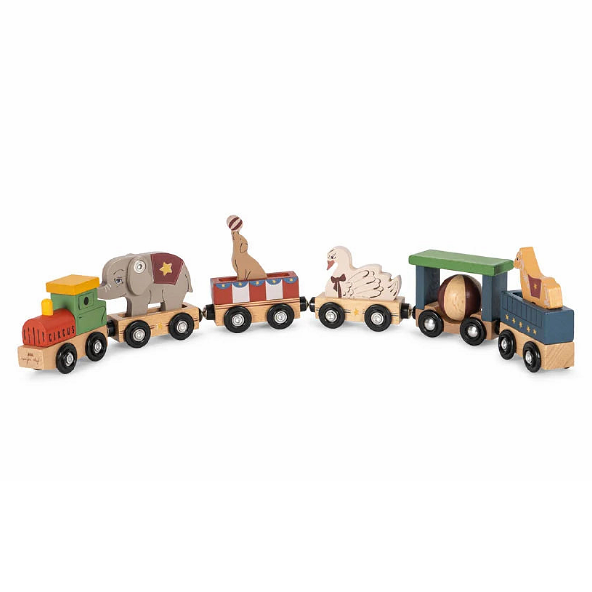 Wooden Animal Train - Multi