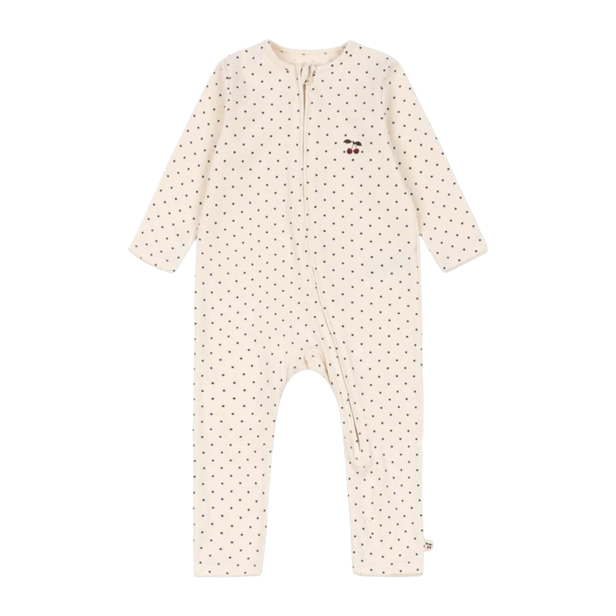 Basic Zip Onesie - Blue Dot