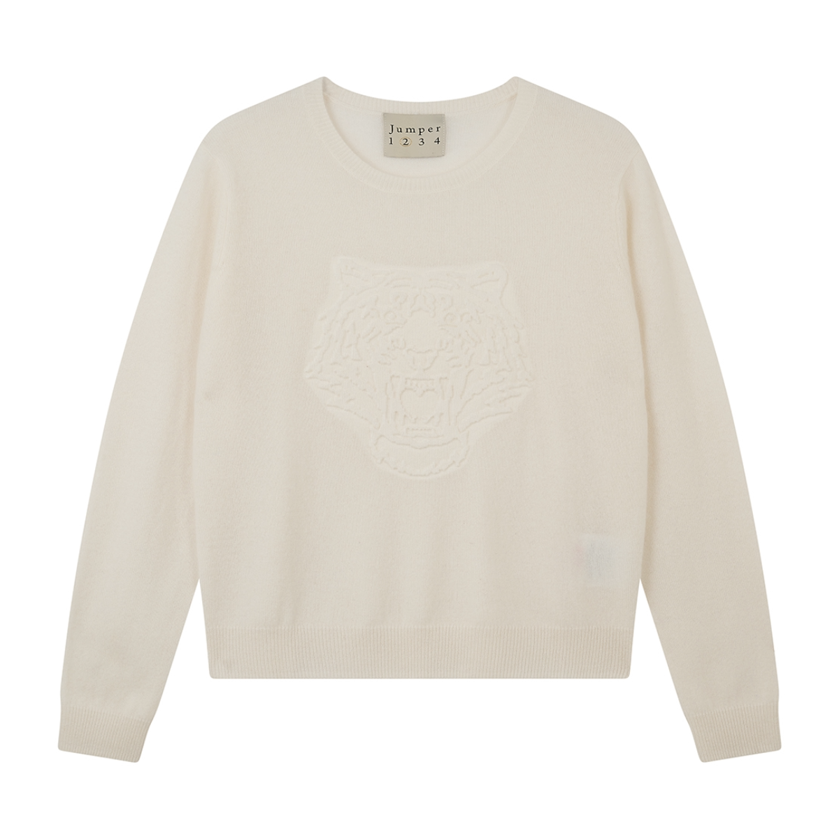 Embossed Tiger Crew - Mozzarella