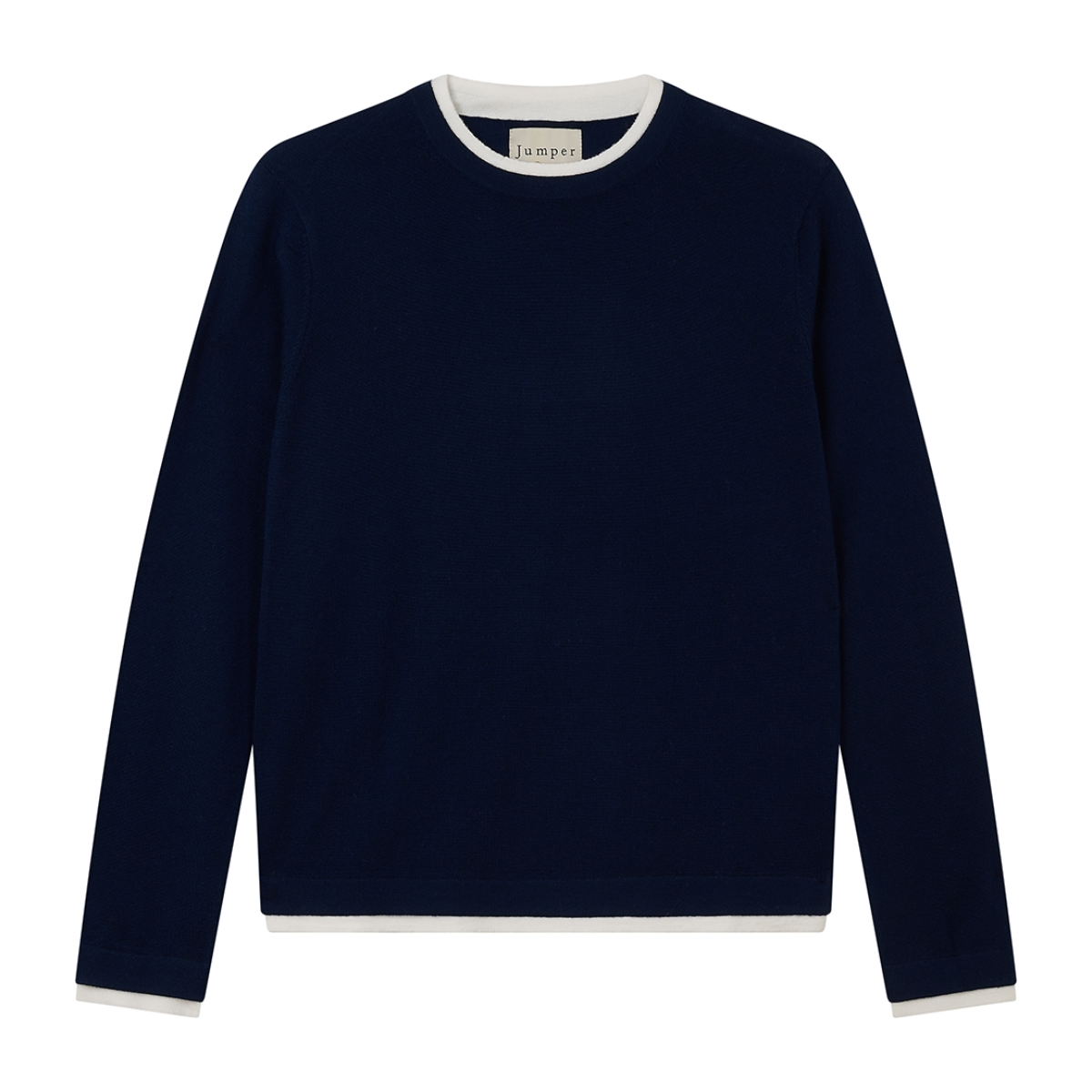 Double Trim Crew - Navy/White