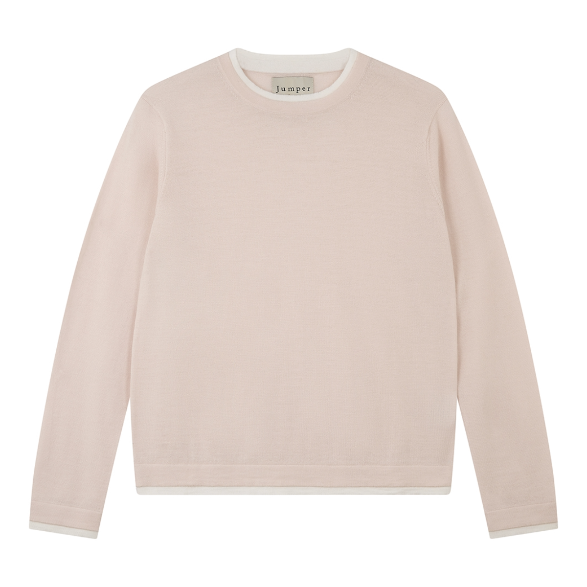 Double Trim Crew - Oyster/White