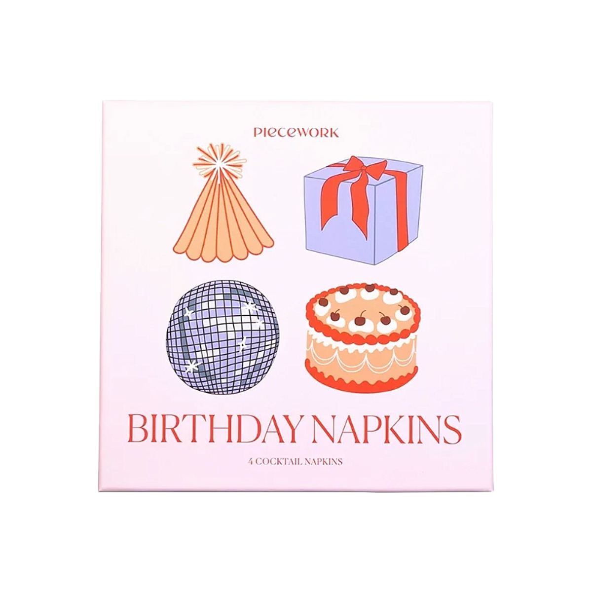 Cocktail Napkins Set of 4 - Birthday