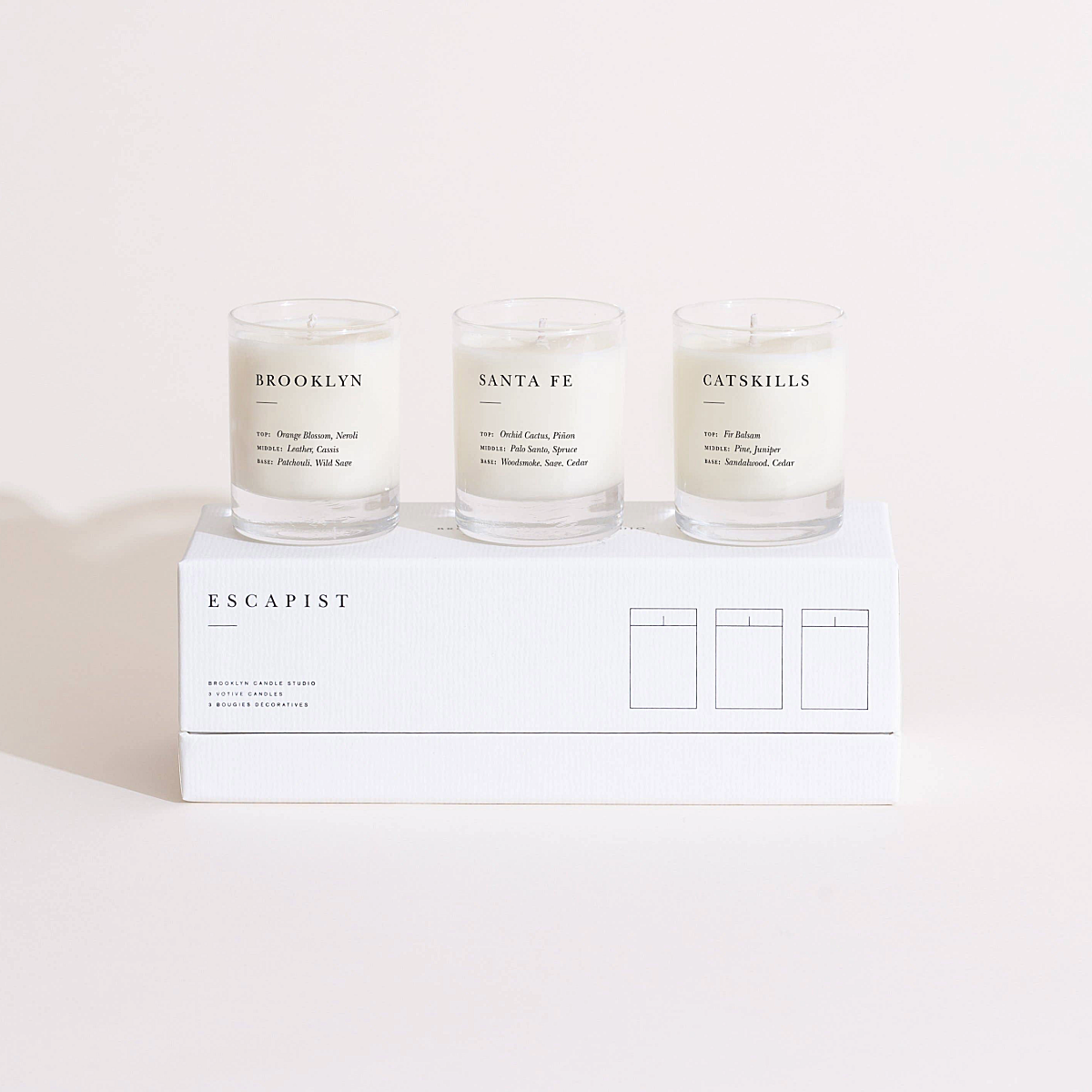 Escapist Mini Candle Gift Set -  Smoke + Woods