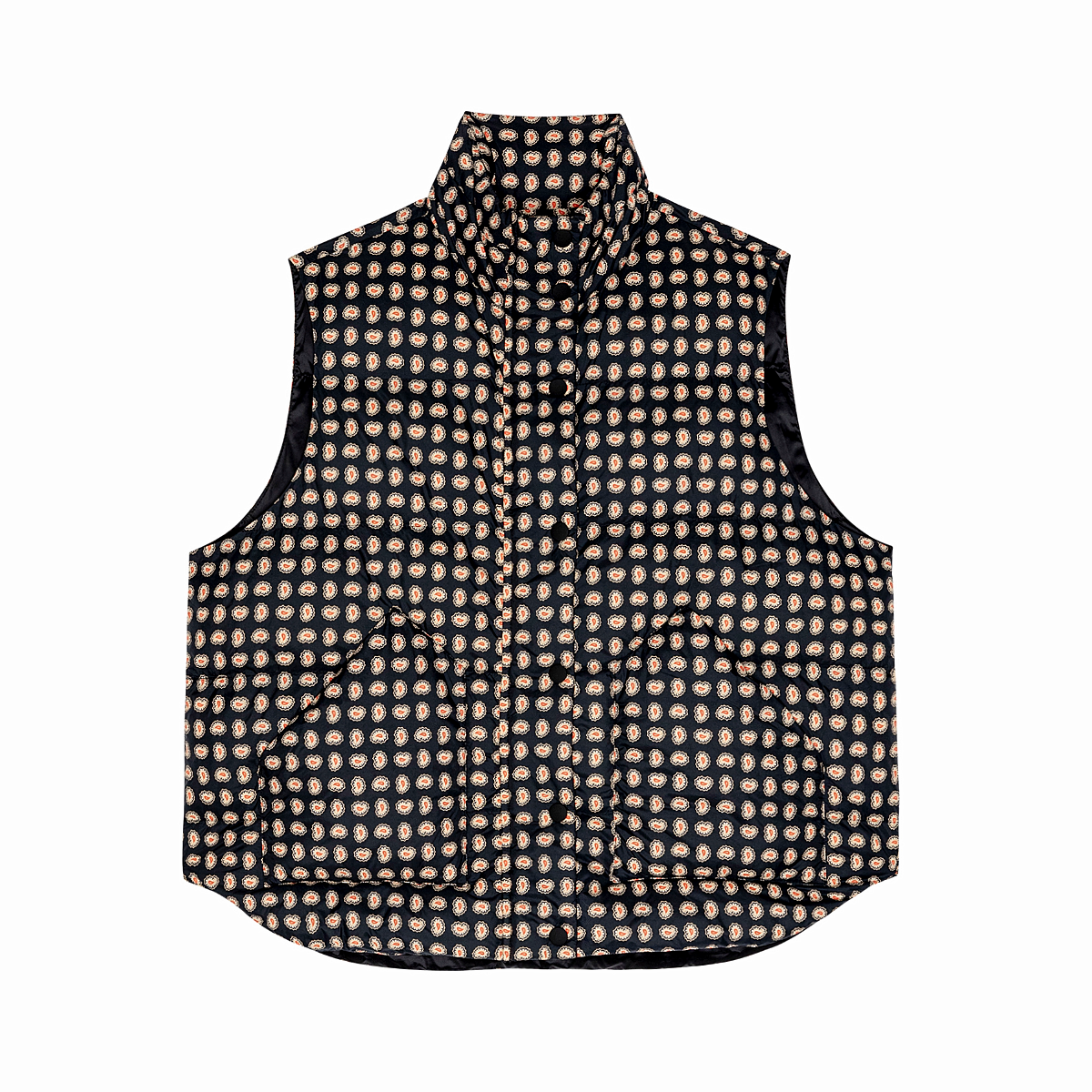 The Polar Vest - Black Paisley