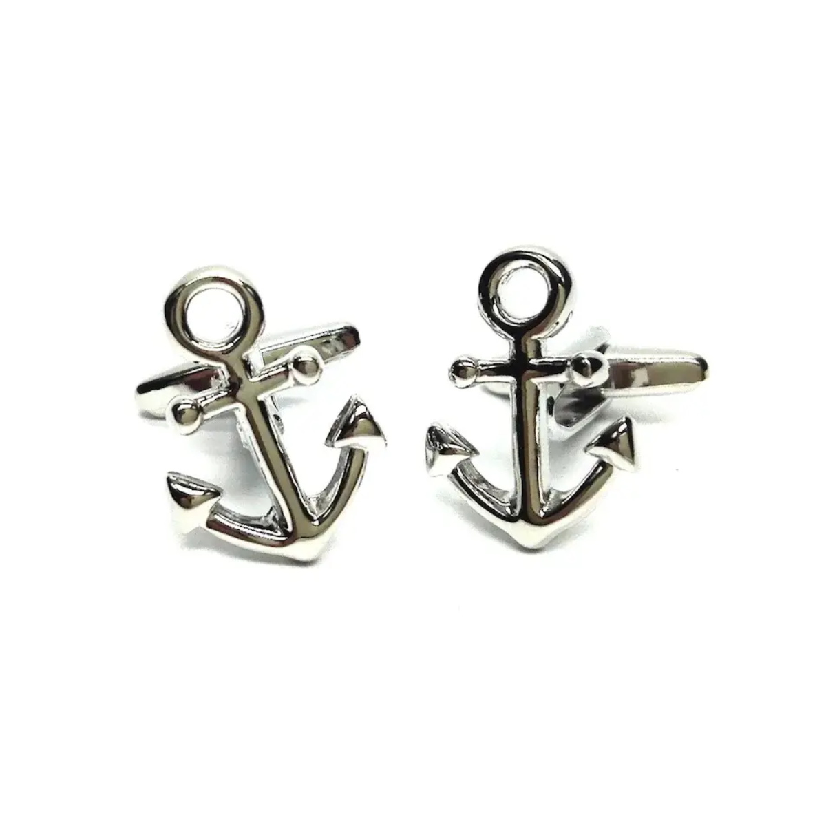 Silver Anchor Cufflinks