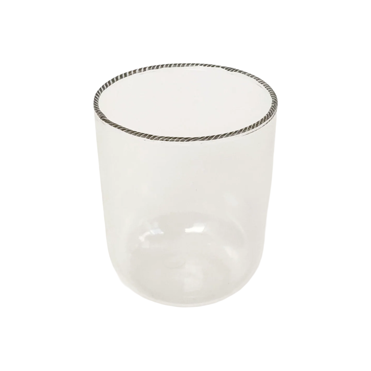 Striped Rim Glass Set of 4 - Clear