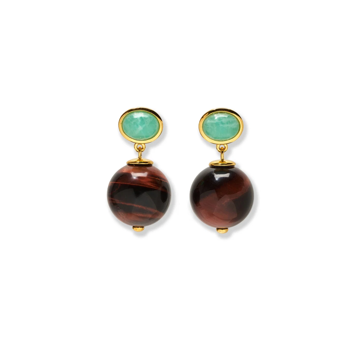 Umbria Earrings - Tiger's Eye