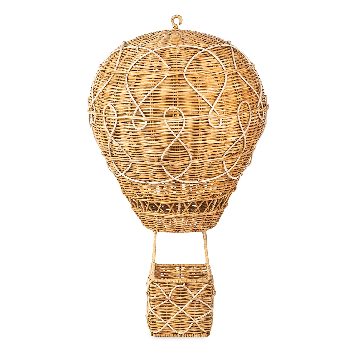 Large Provence Rattan Hot Air Balloon