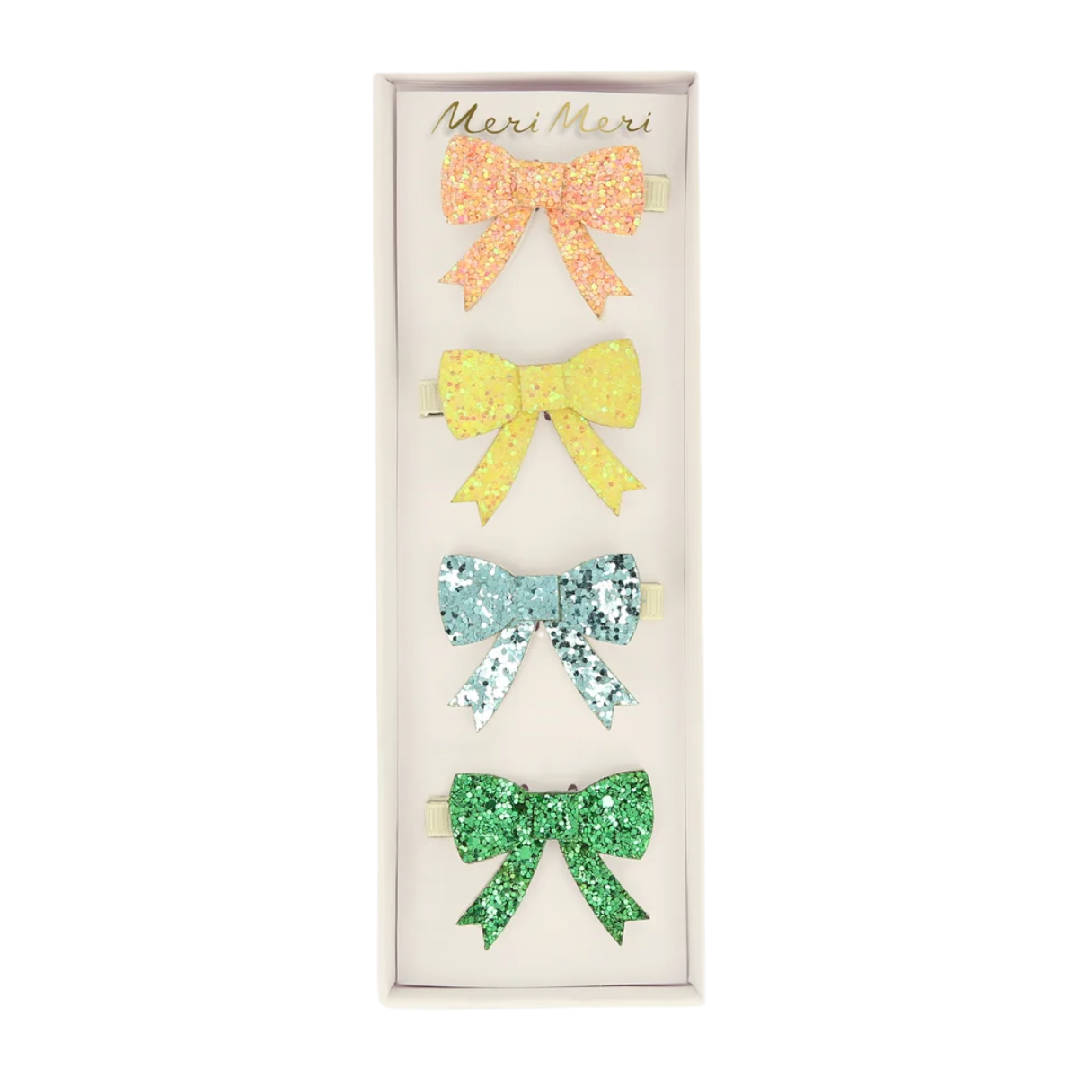 Glitter Bow Hair Clips