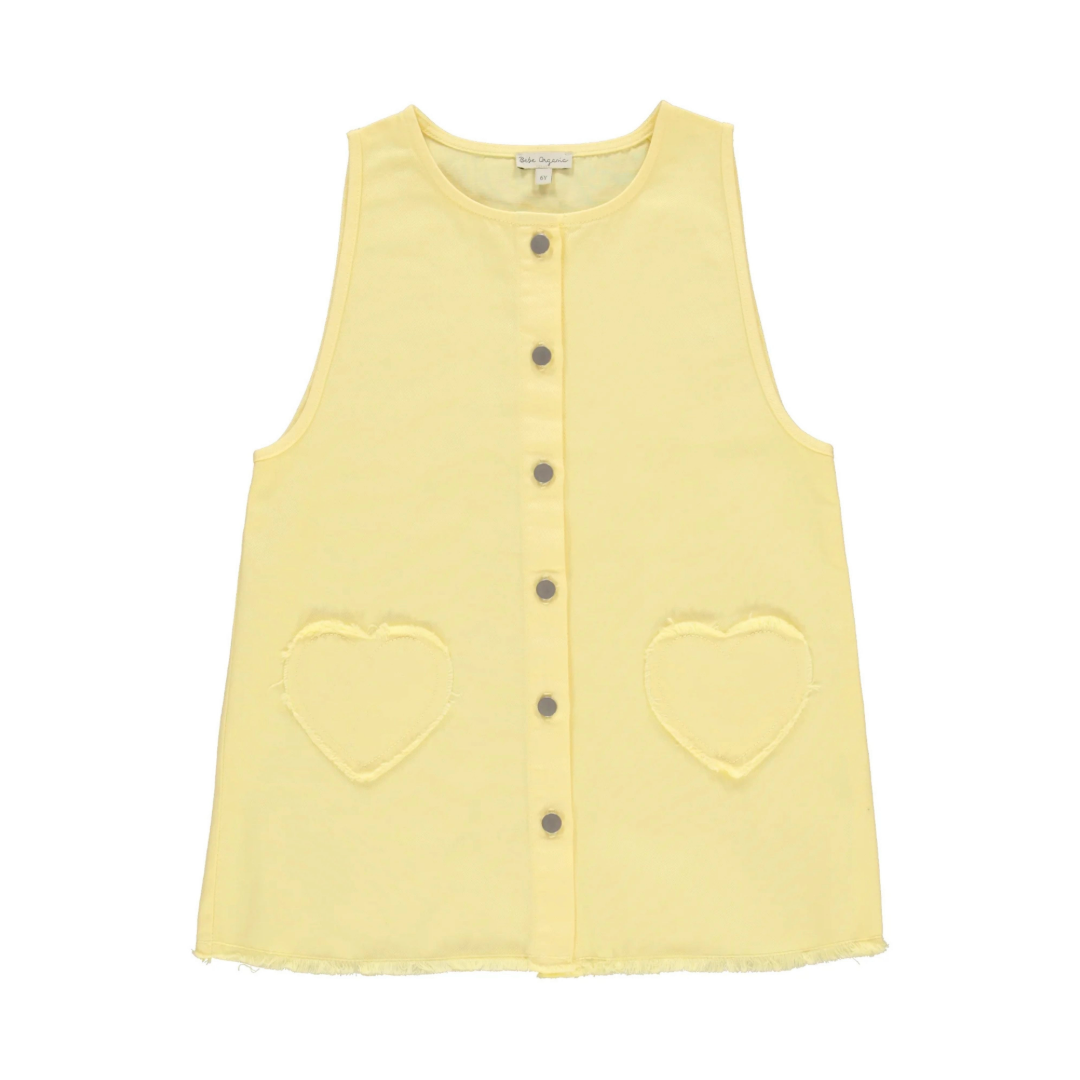 Mara Heart Dress - Butter Yellow