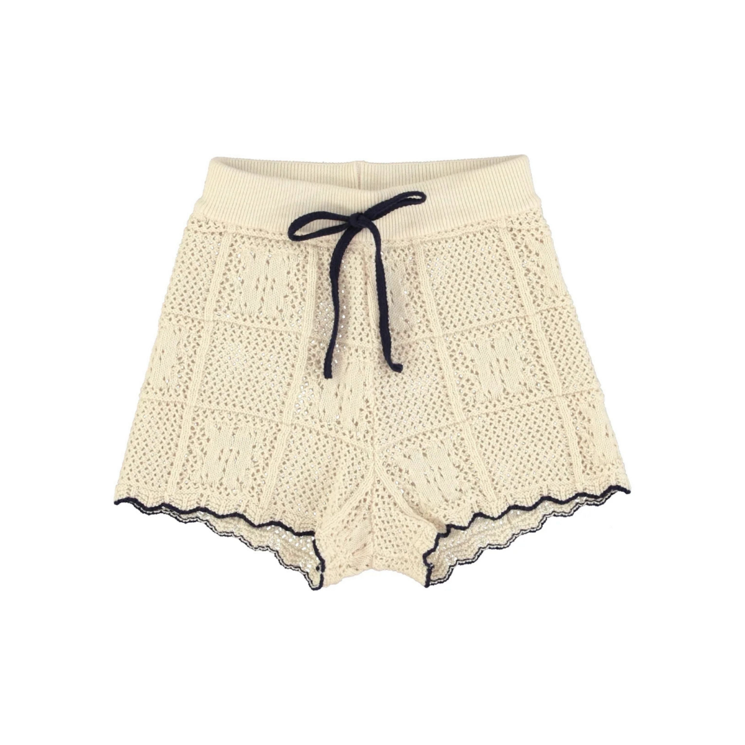 Elina Shorts - Natural Lace Knit