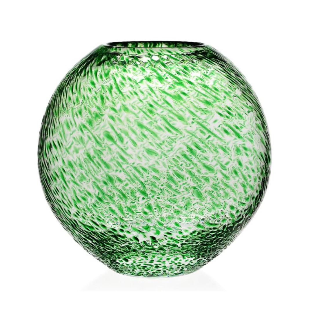 Florence Globe Vase 9" - Green