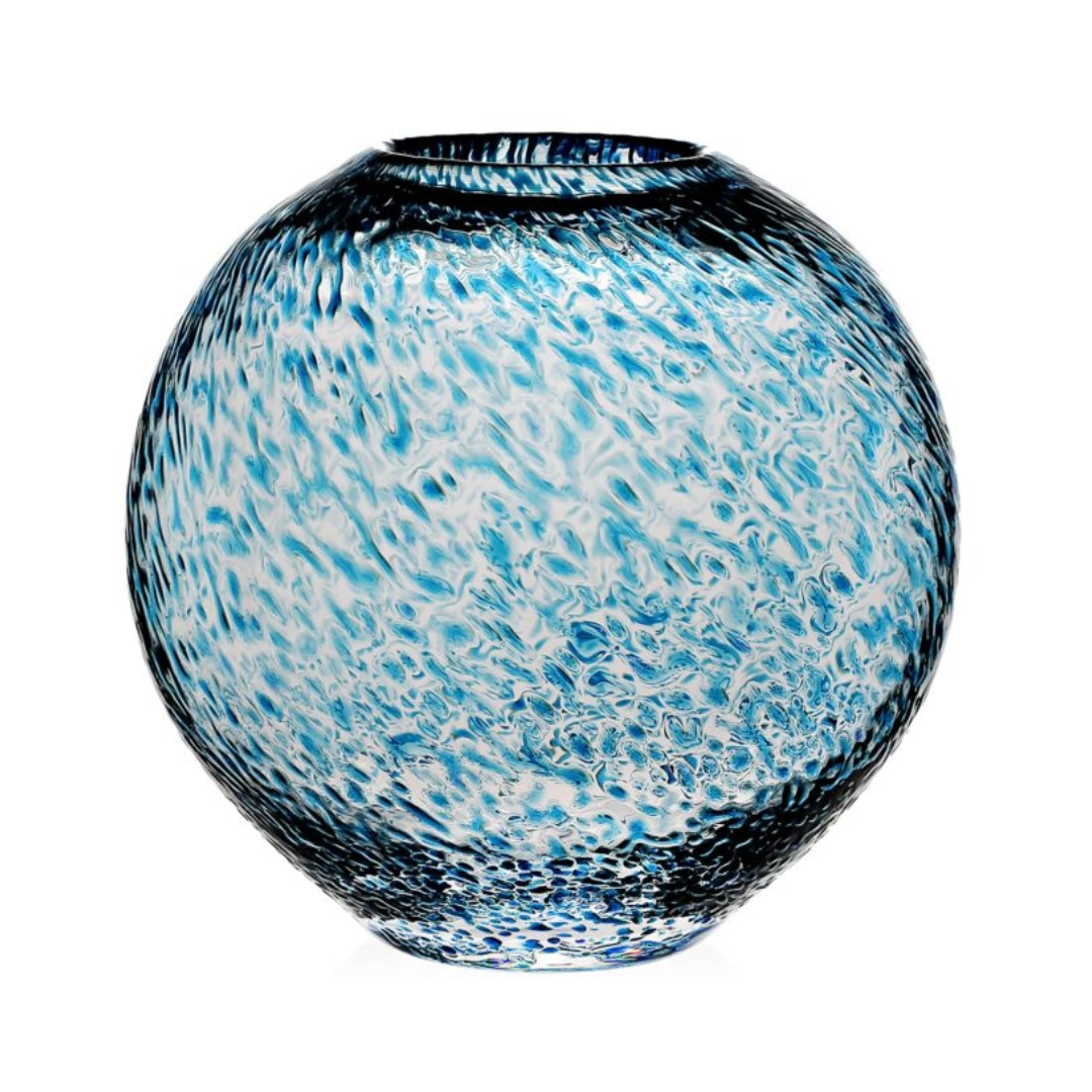 Florence Globe Vase 9" - Aqua