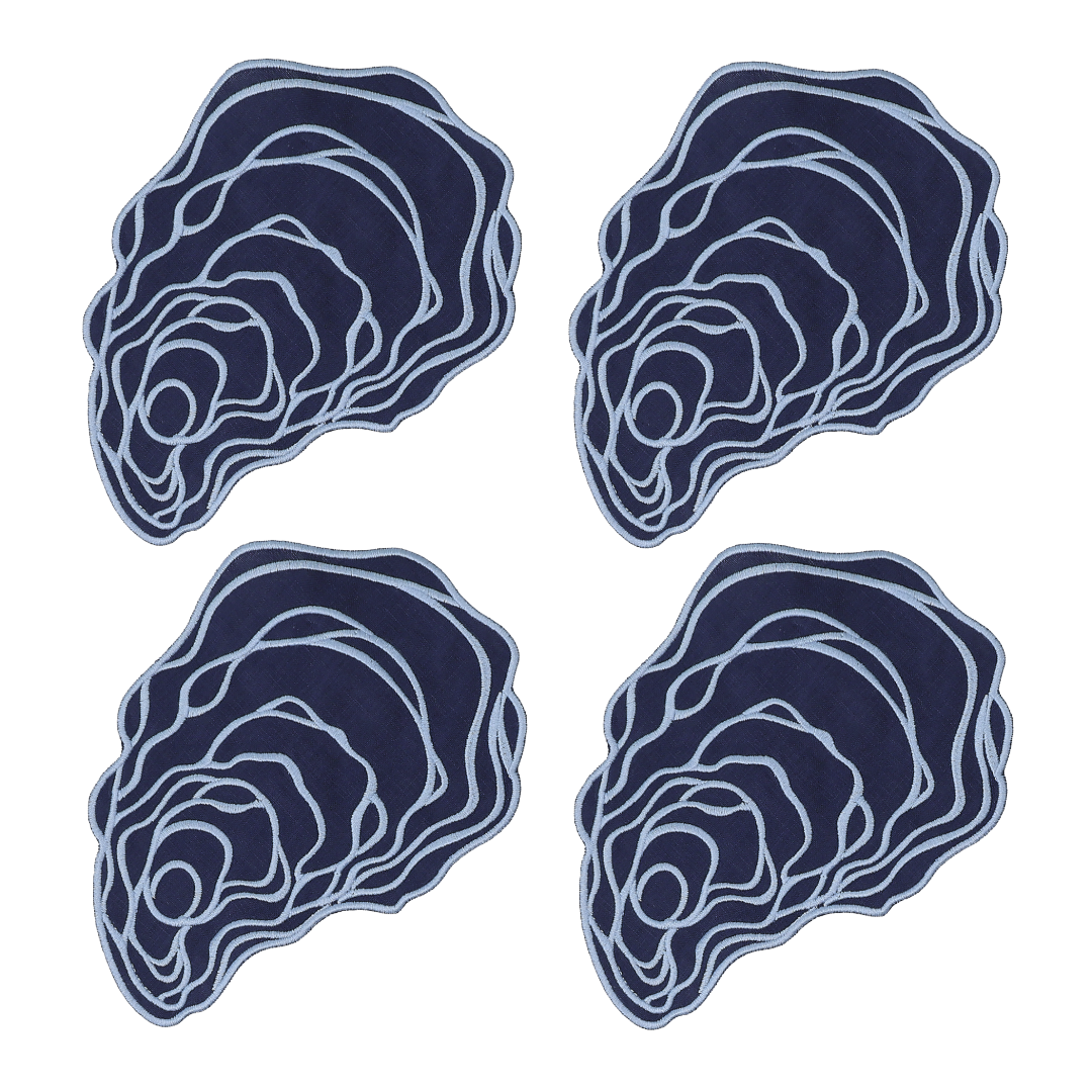 Oyster Linen Cocktail Napkins Set of 4