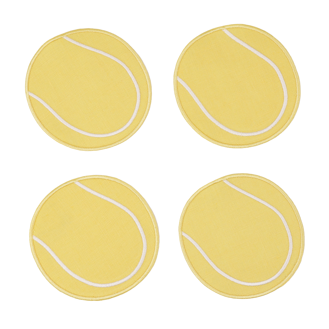 Tennis Ball Cocktail Napkins Set of 4
