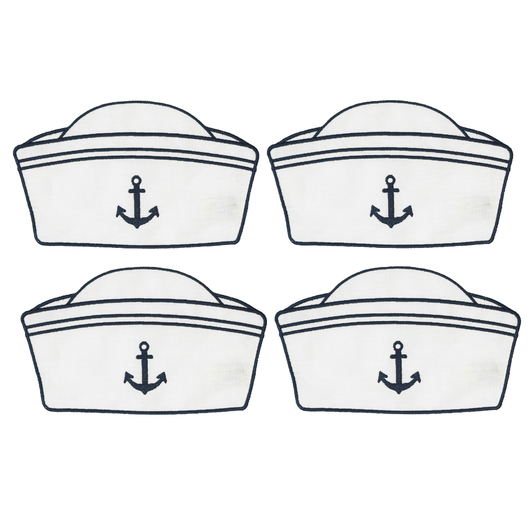 Sailor Hat Cocktail Napkins Set of 4