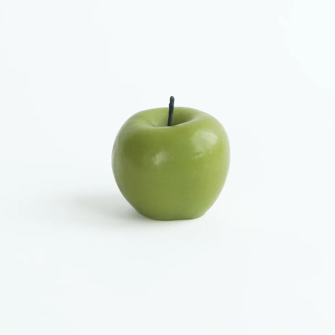 Apple Beeswax Candle - Green
