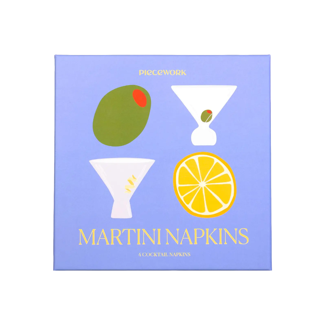 Cocktail Napkins Set Of 4 - Martini
