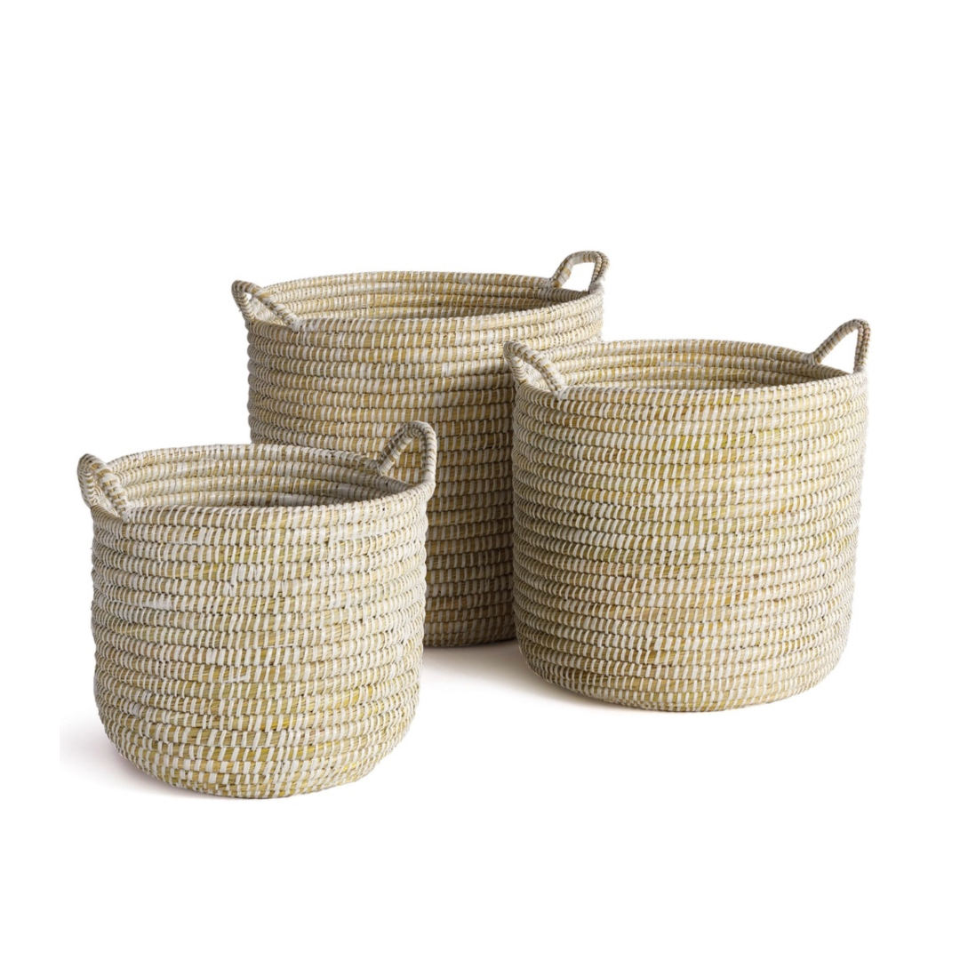 Rivergrass Round Basket w/ Handles