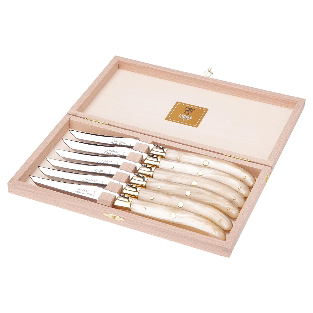 Laguiole Steak Knives Box of 6 - Natural
