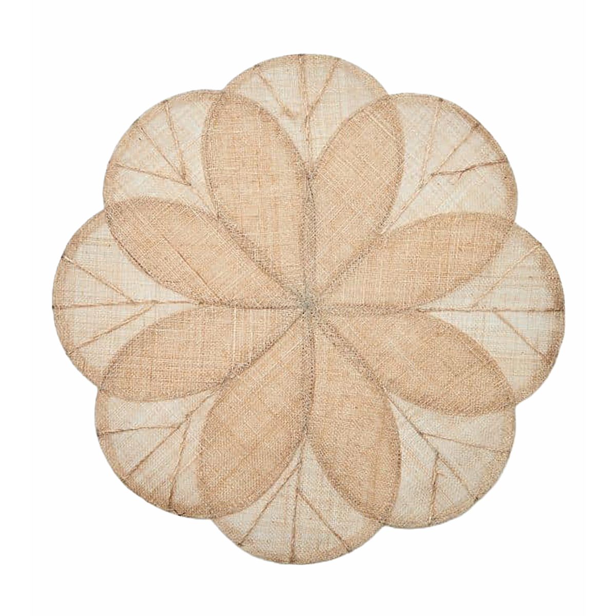 Sinamay Flower Placemat Set of 4 - Natural