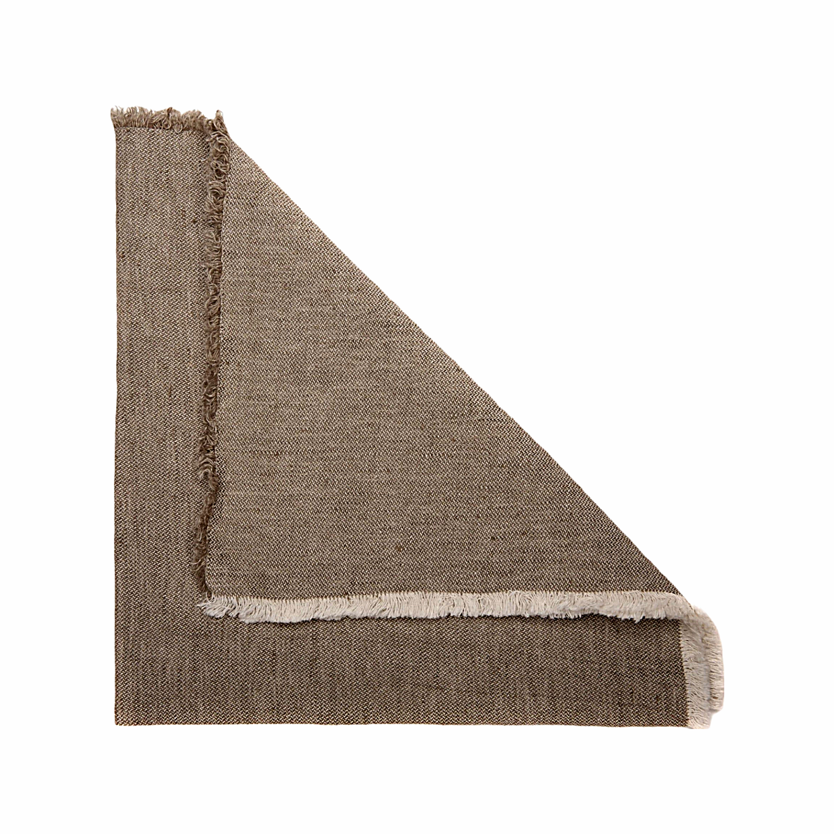 Washed Fringe Napkins Set of 4 - Taupe