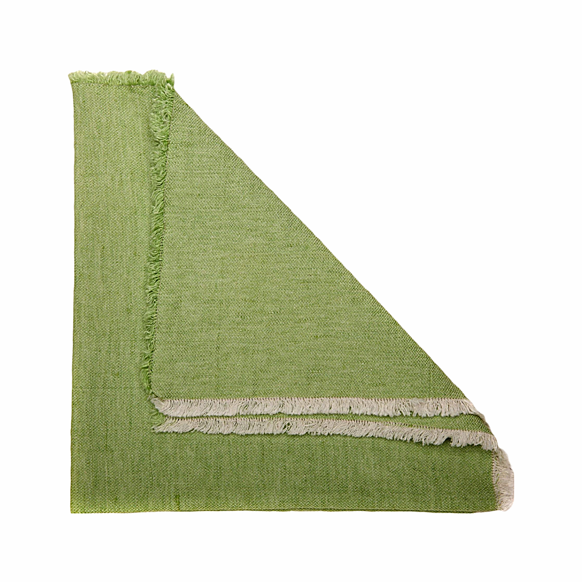 Washed Fringe Napkins Set of 4 - Avocado