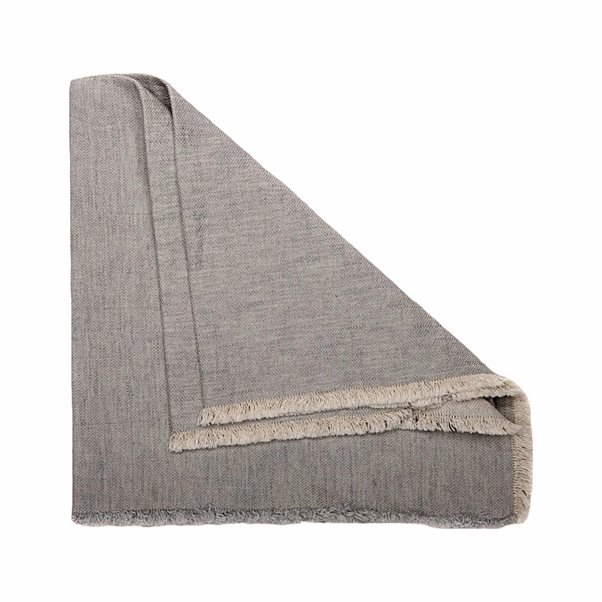 Washed Fringe Napkins Set of 4 - Grey