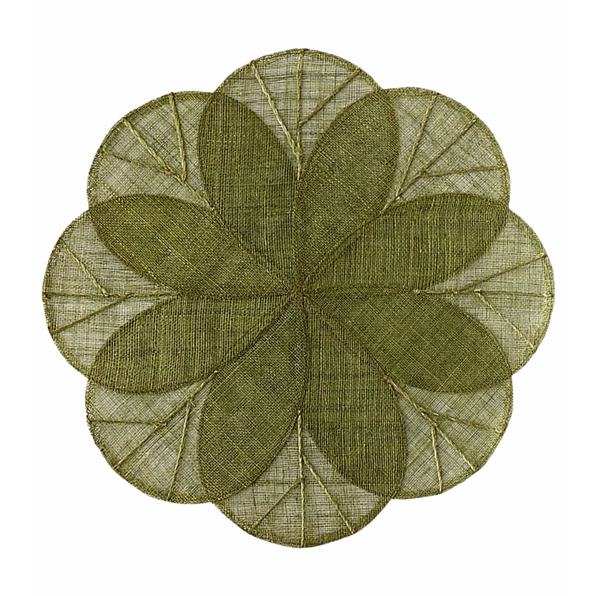 Sinamay Flower Placemat Set of 4 - Grass