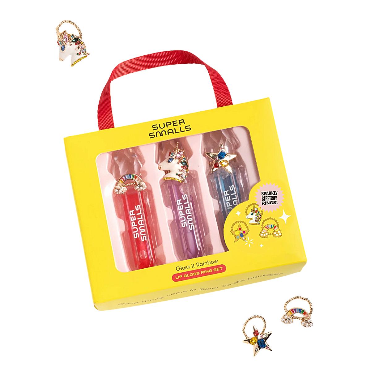 Gloss It Rainbow Lip Gloss Ring Set