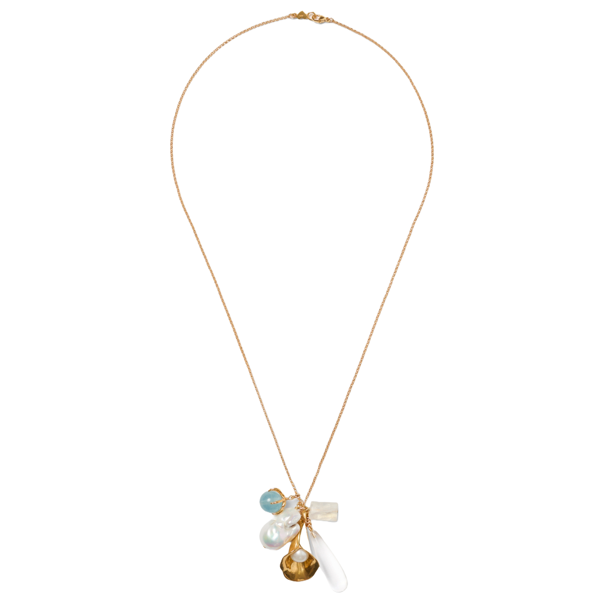 Freshwater Baroque Pearl Charm Necklace