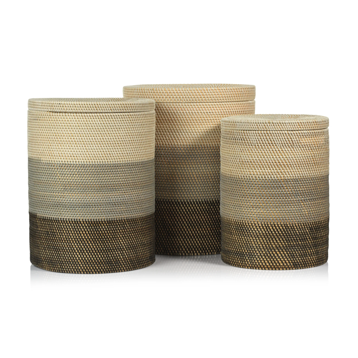 Catalina Rattan Lidded Baskets