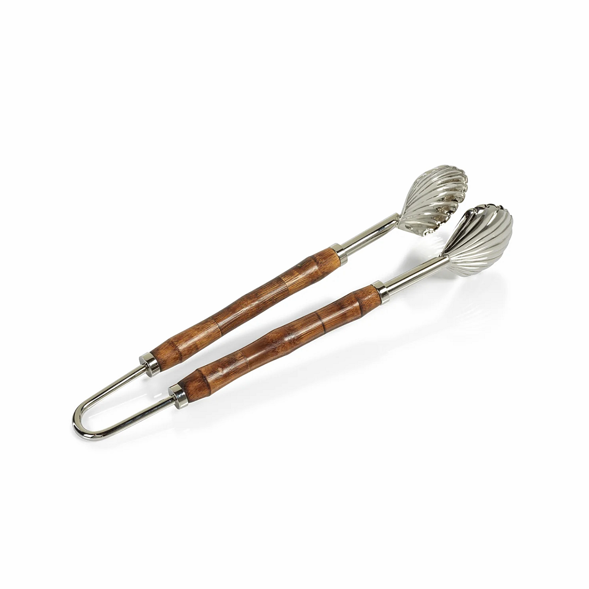 The Colony Bamboo and Nickel Ice Tong