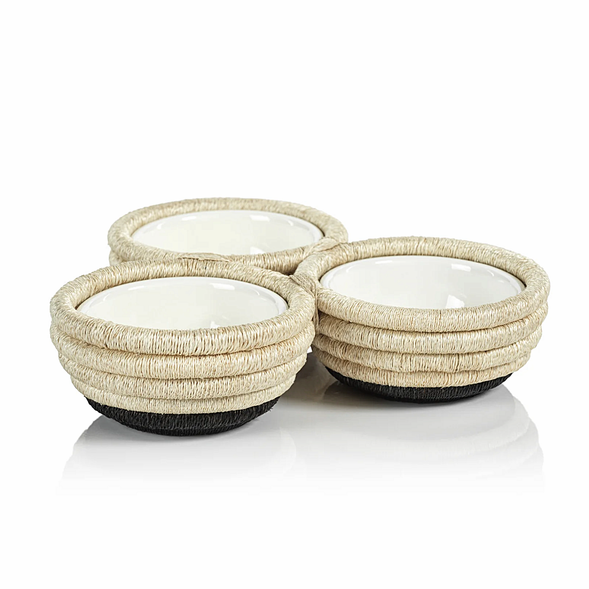 Martigues Coiled Abaca 3 Section Condiment Bowl