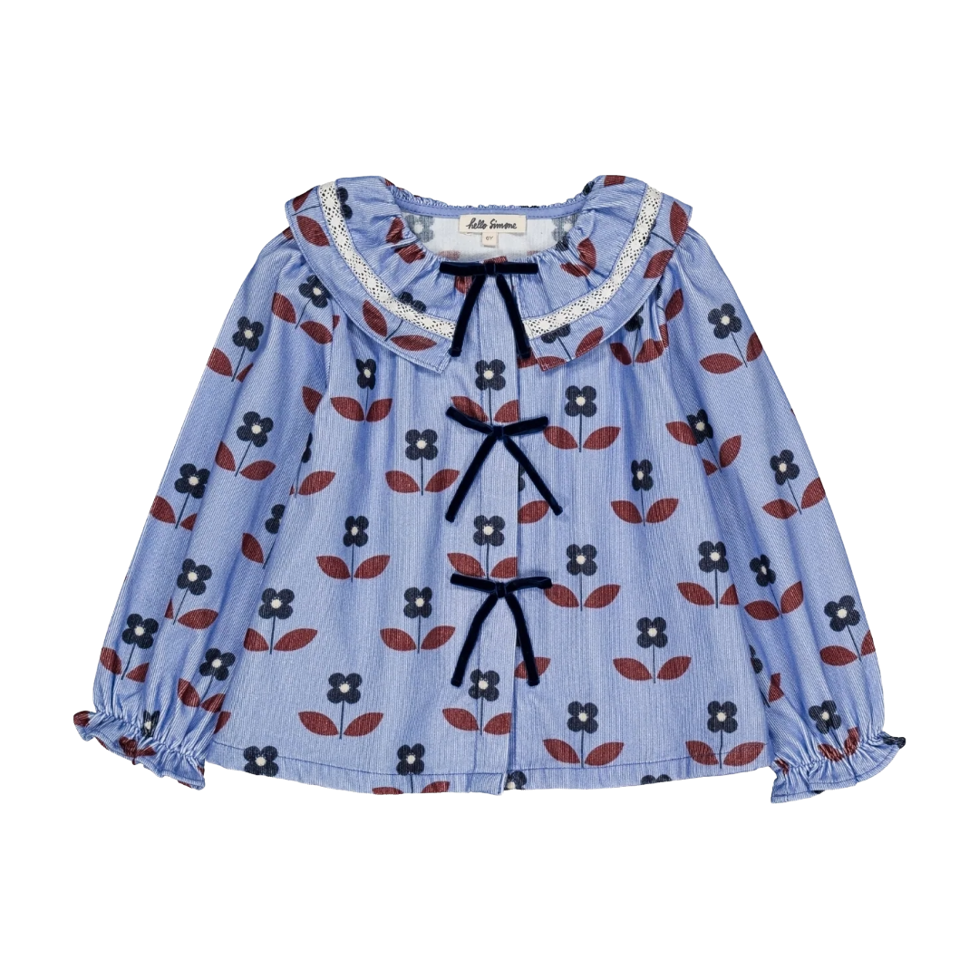 Myrtille Blouse - Flora Blue