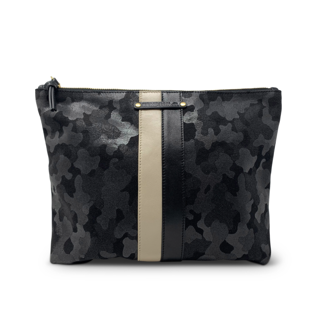 Black Canvas Camo Pouch