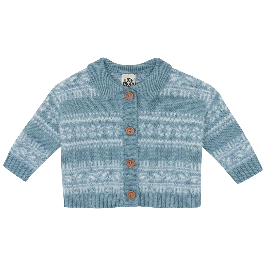 Lucien Blue Frosted Cardigan