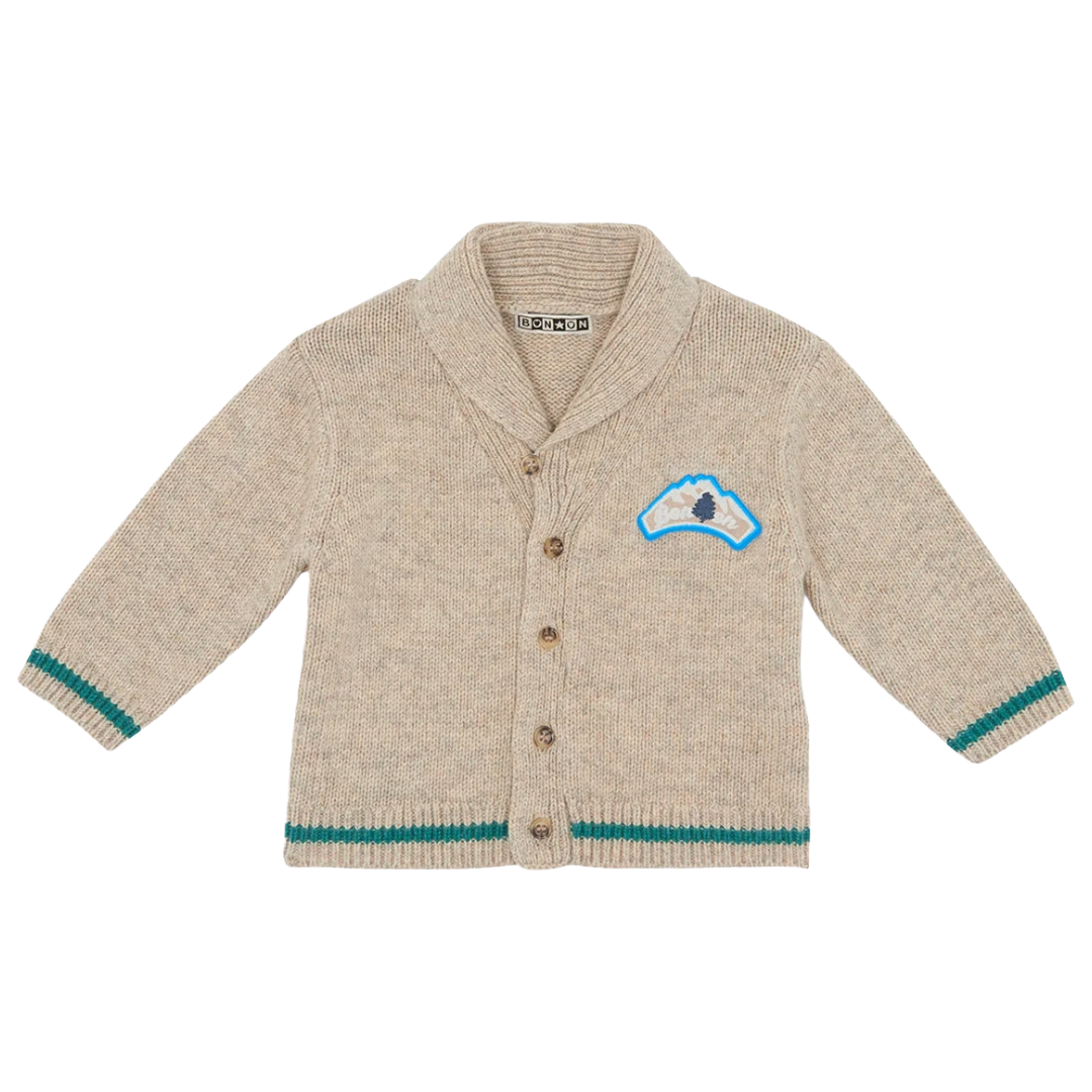 Hubert Reindeer Cardigan - Beige