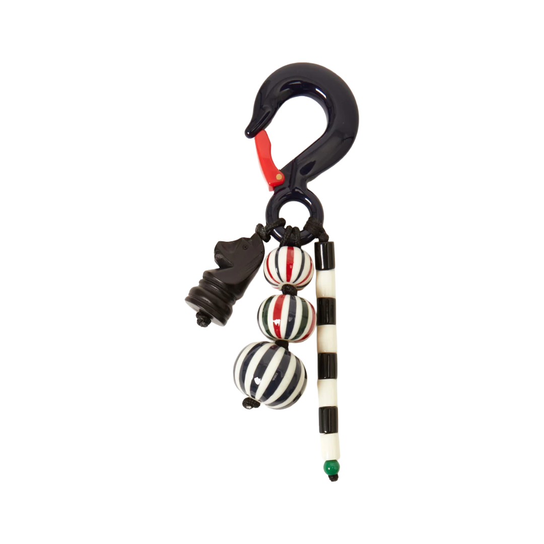 Beaded Stripe Fob - Multi Color