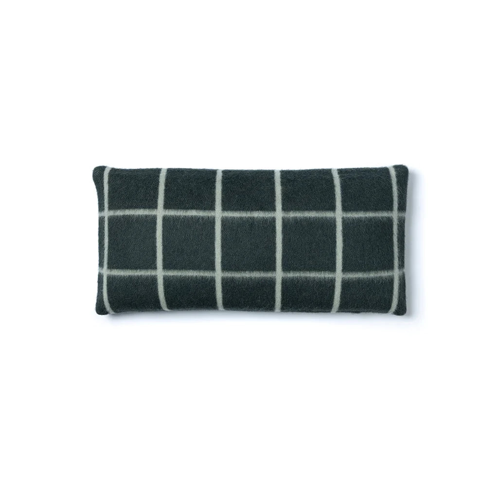 Umi Heirloom Lumbar Pillow - Darkest Spruce/Onsen Grid