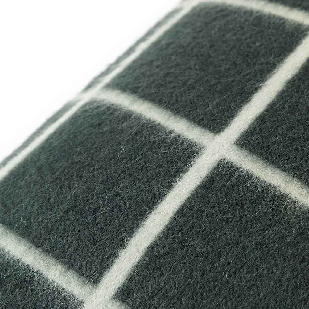 Umi Heirloom Throw Pillow - Darkest Spruce/Onsen Grid