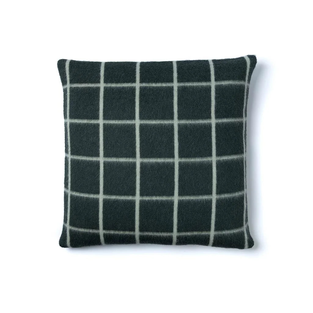 Umi Heirloom Throw Pillow - Darkest Spruce/Onsen Grid