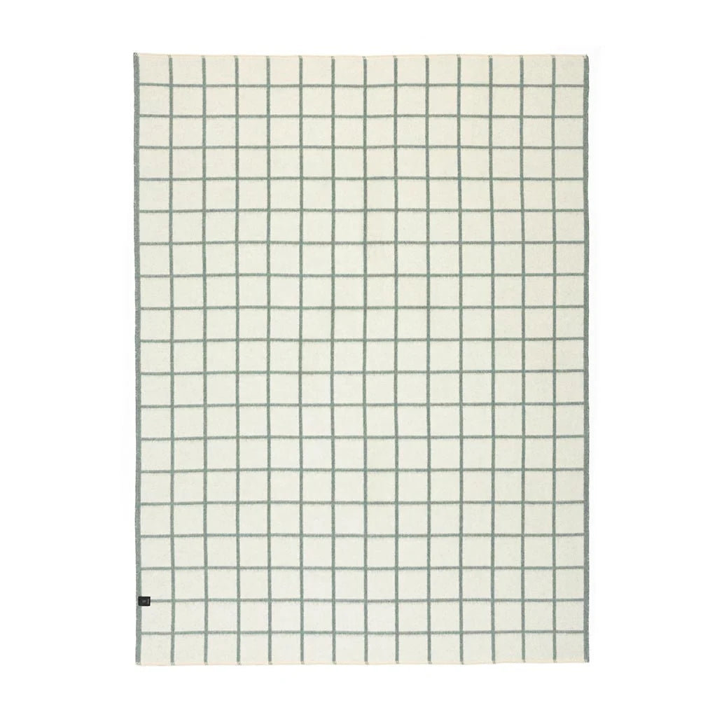 Umi Heirloom Blanket - Marled Sea Glass/Ivory Grid