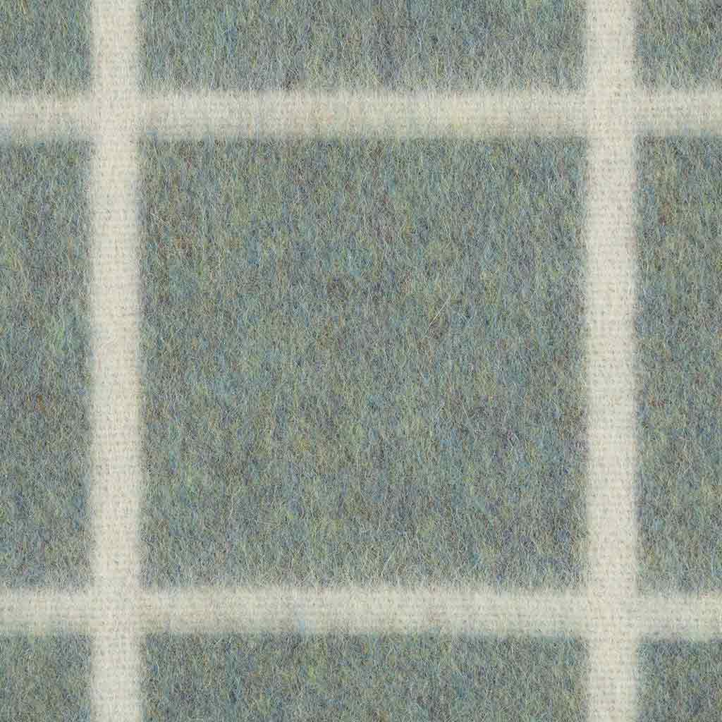 Umi Heirloom Blanket - Marled Sea Glass/Ivory Grid