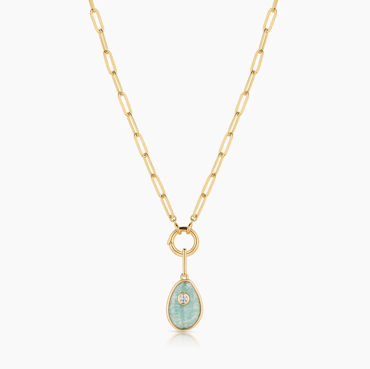 Cowrie Charm - Chrysoprase